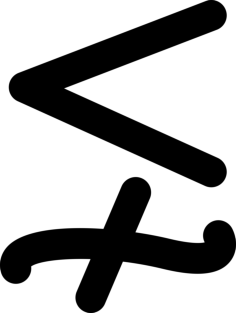 Less But Not Equivalent Mathematical Symbol Outline Svg File, Free Vectors File